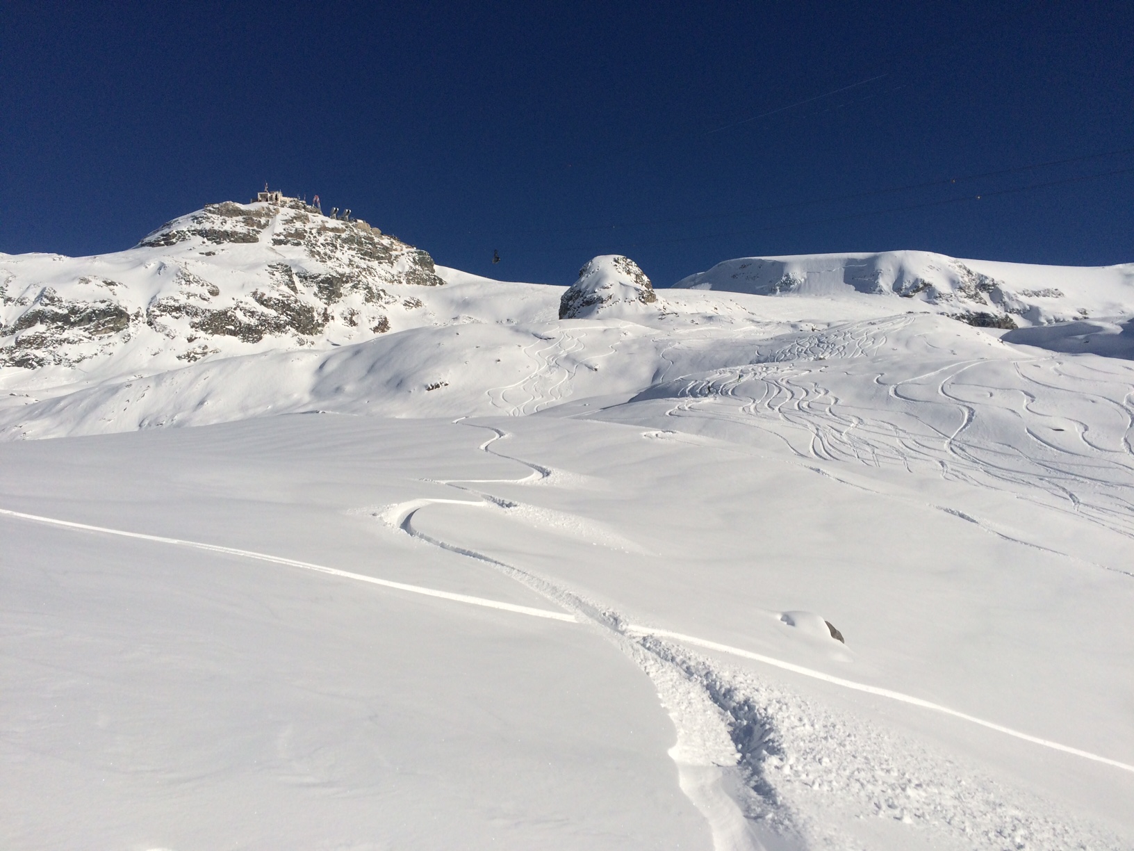 snowboard hors pistes à Cervinia italie