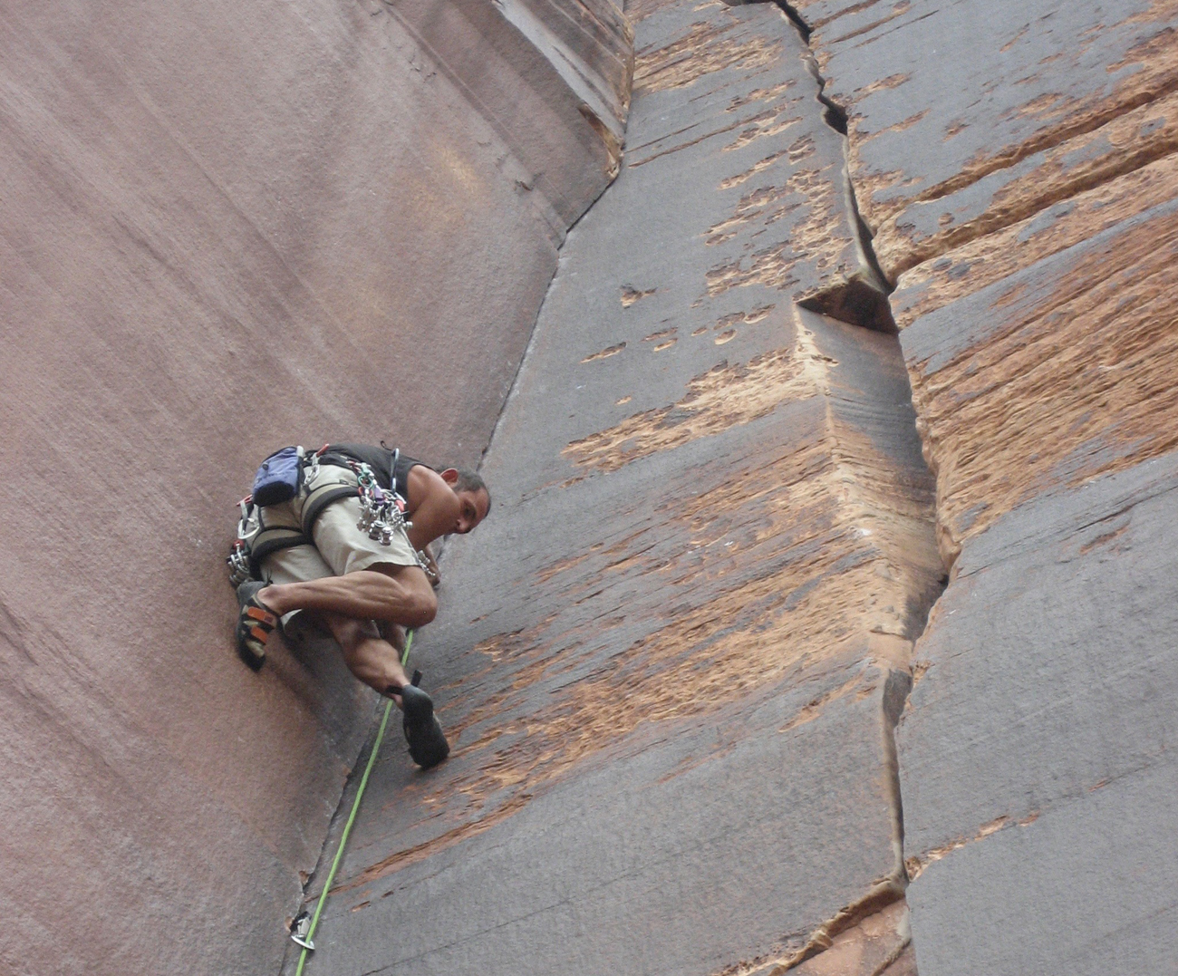 Romain climbing a big wall